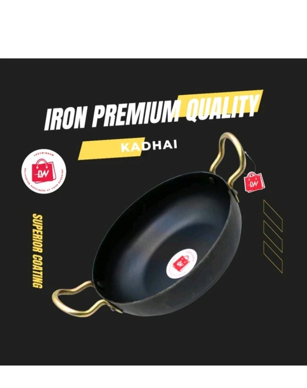 ZA0125 USD $ 10.00 LAZYWINDOW Superior Quality Iron Deep Bottom
Kadhai 19 cm diameter 1 L capacity (Iron,
Induction Bottom) rb.gy/fphb4x