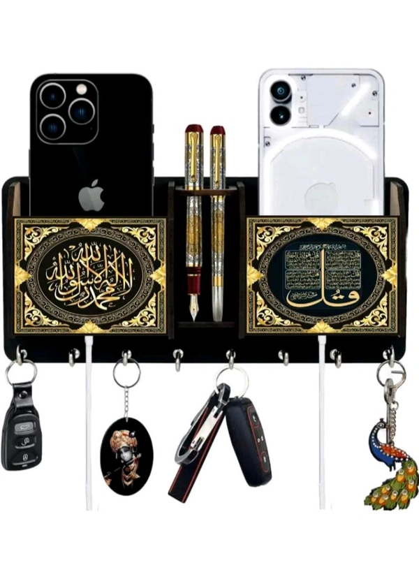 ZA0126 USD $ 10.00 Sk Wooden Craft SK Paro Mobile Stand And New Design Wood Key Holder ( Hooks, Multicolor) rb.gy/8vnbwo