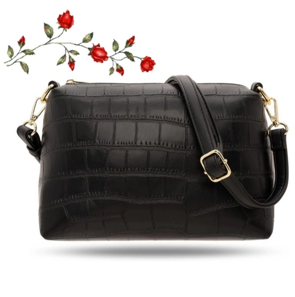 Sling Bag - Black, Adjustable
