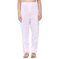 Chikankari Mulmul Straight Palazzo - White, Free