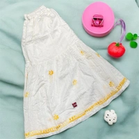 Kids Chikankari Kurti Gharara Set(Yellow) - White, 26