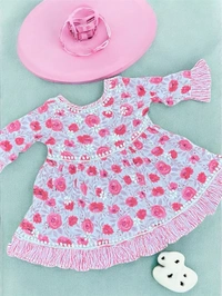 Kids Chikankari  Co-ord Sets In Mulmul Print(Carrot Pink) - Carrot Pink, 26