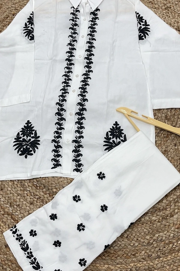 Chikankari White/Black Coord Sets 