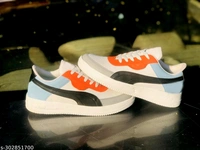 Mixed Color Classy Premium Looking Lightweight And Durable Sneakers(1) - Web Orange, 8