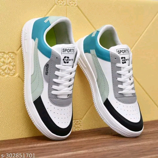 Mixed Color Classy Premium Looking Lightweight And Durable Sneakers(1) - Green, 10