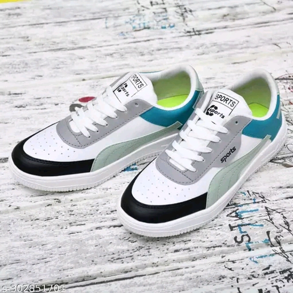 Mixed Color Classy Premium Looking Lightweight And Durable Sneakers(1) - Green, 10