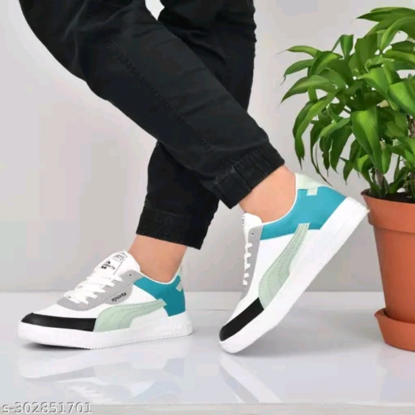Mixed Color Classy Premium Looking Lightweight And Durable Sneakers(1) - Green, 10