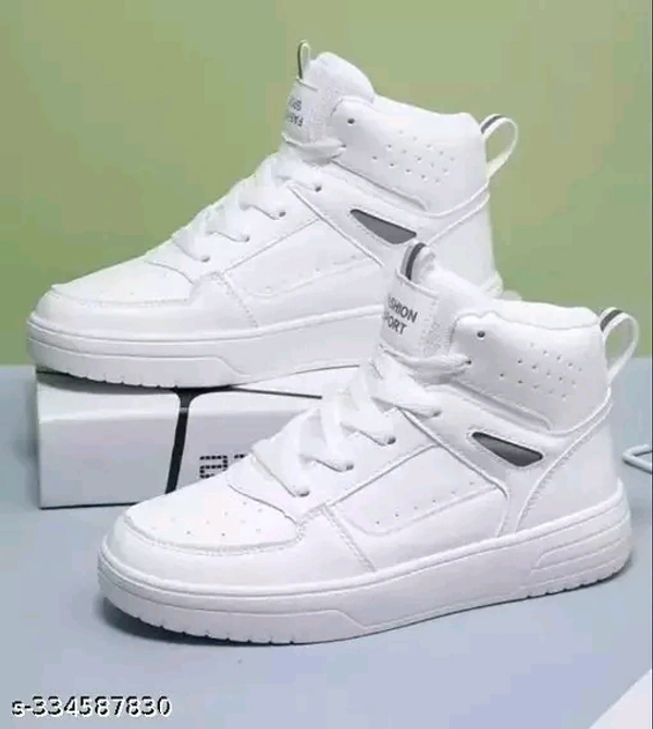 Nike Trendy Solid High Top Premium Looking Lightweight Sneakers  (2) - 7, White
