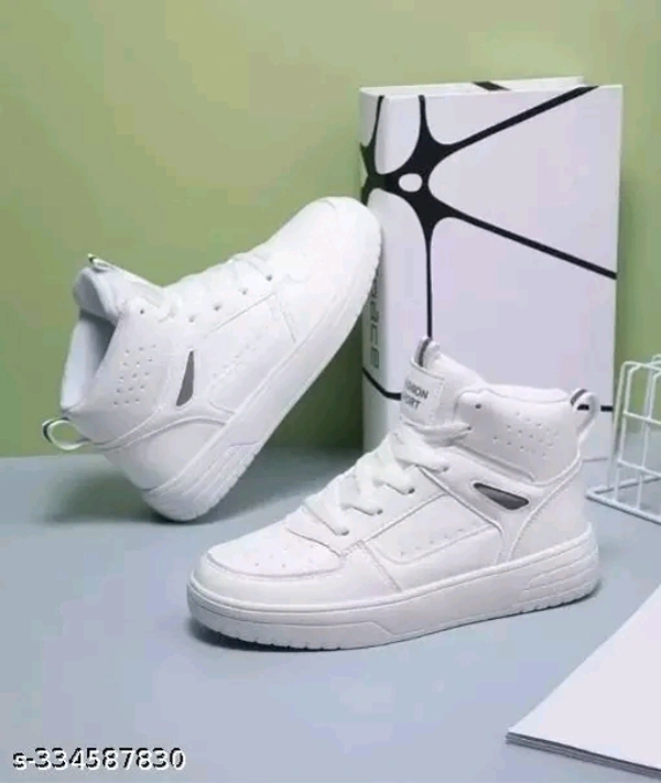 Nike Trendy Solid High Top Premium Looking Lightweight Sneakers  (2) - 7, White