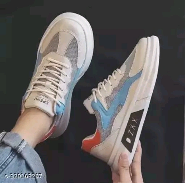 Trendy Classy Brown/blue Light Weight Sneakers(3) - Turquoise, 9