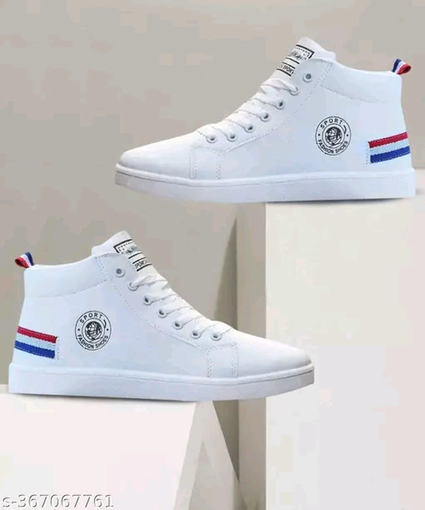 White Trending Mid Top Sneakers.(5) - White, 8