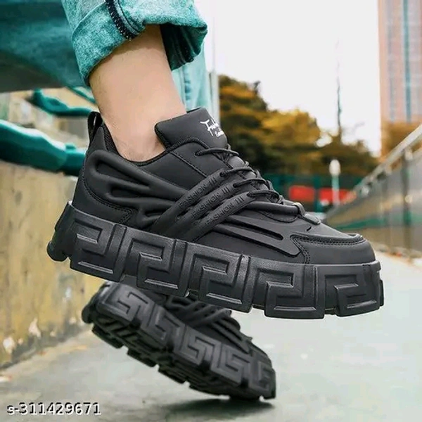 Z-Black Premium Looking Light Weight Sneakers(6) - Black, 6