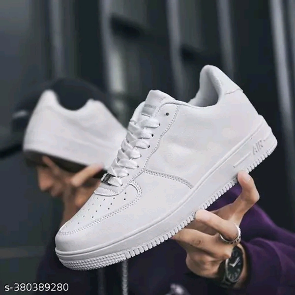 Nike Trendy Solid High Top Premium Looking Lightweight Sneakers  (2) - 9, Silver