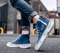 Casual,Partywear High Top Lightweight Sneakers (11) - Cornflower Blue, 6