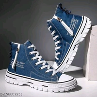 Casual,Partywear High Top Lightweight Sneakers (11) - Cornflower Blue, 8