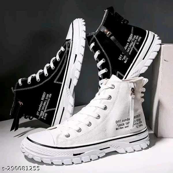 Casual,Partywear High Top Lightweight Sneakers (11) - White, 7