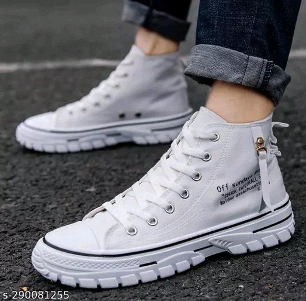 Casual,Partywear High Top Lightweight Sneakers (11) - White, 8