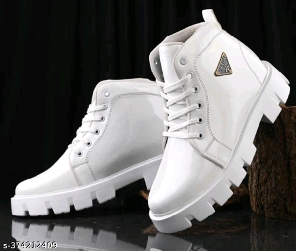 Classy Mid Top Lightweight Sneakers (14) - White, 9
