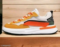 Trendy Causal Lightweight Durable Sneakers (16)  - Red Orange, 9