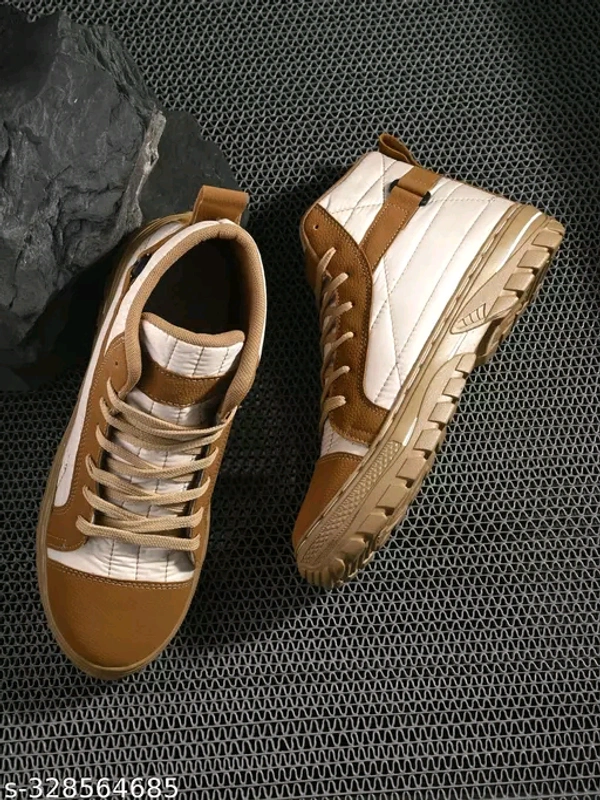 Old Money Aesthetic Mid Top Lightweight Sneakers With Extra Durable Sole(18) - Brown, 7