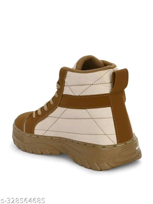 Old Money Aesthetic Mid Top Lightweight Sneakers With Extra Durable Sole(18) - Brown, 7