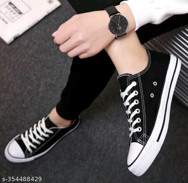 Stylish Sneakers With Toch American Looks And Durable Sole(19) - Black, 9