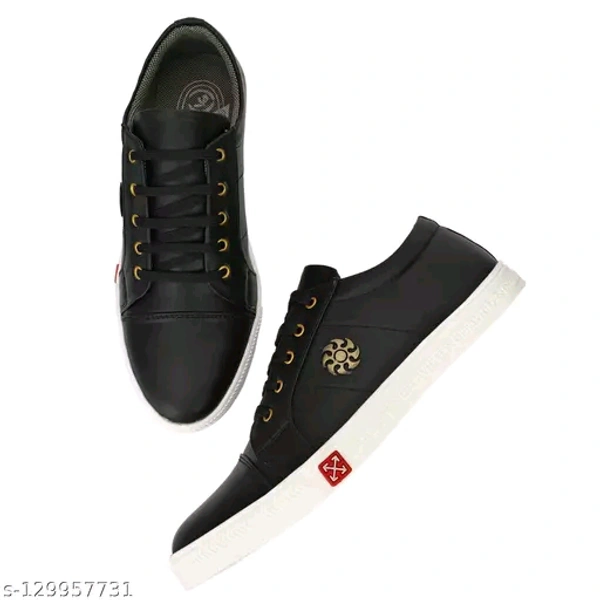 Classy Leather Lightweight Partywear, Causal Street Wear Sneakers With Extra Durable Sole(21) - Brown, 6