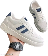 Causal Partwear Extra Comfortable Lightweight Sneakers (22) - White, 6