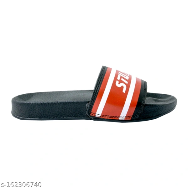 Stunt Printed Premium Looking Flip Flops - Red, 6