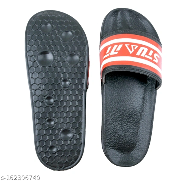 Stunt Printed Premium Looking Flip Flops - Red, 9