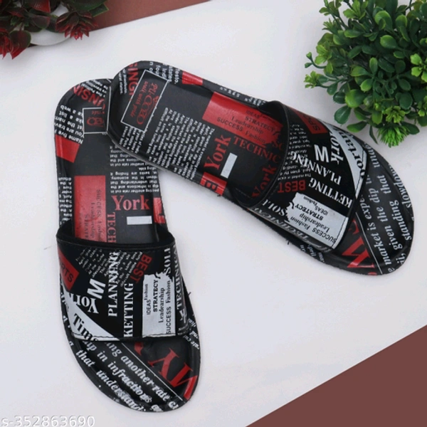 Comfortable Flip Flops, New York Edition  - Red, 7
