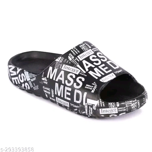 SAS Printed Flip Flops With Comfortable And Durable Soal - Black, 8
