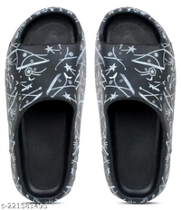 Fancy Lightweight Slidders With Premium Funky Colors - Black, 6