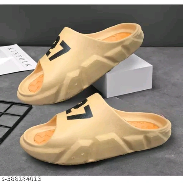 Fancy Lightweight And Comfortable Slidders - Yellow, 6