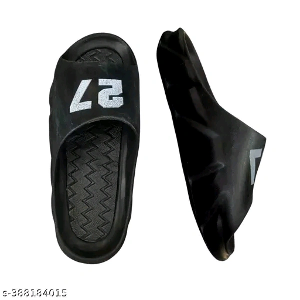 Fancy Lightweight And Comfortable Slidders - White, 7