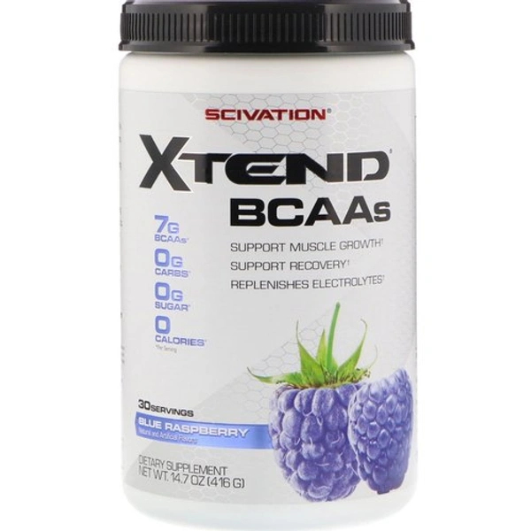 Xtend BCAA Blue Rassberry - blue, NET WT 14.7 oz (416g)
