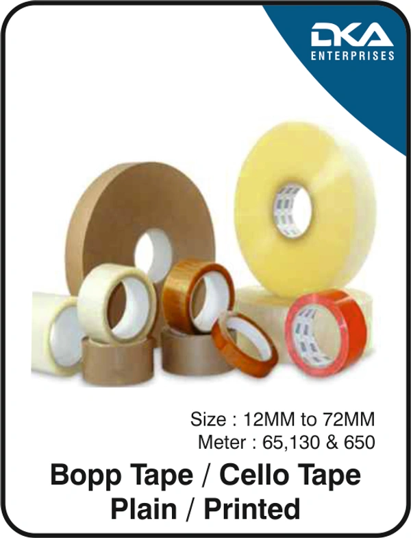 DKA 2 INCH TRANSPARANT TAPE 65 MTR (BOX OF 72 ROLL) - TRANSPARANT