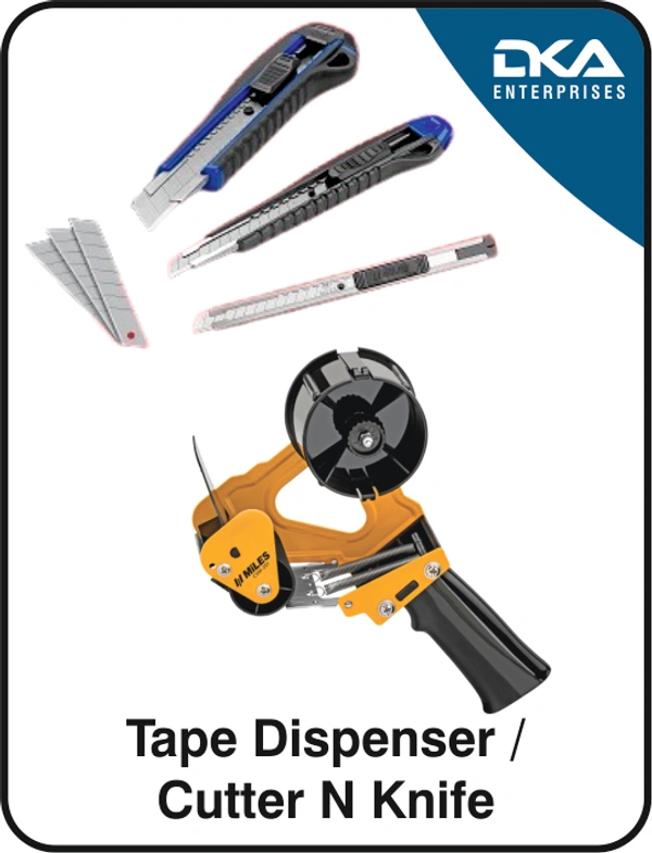 DKA TAPE DISPENER CUTTER & KNIFE