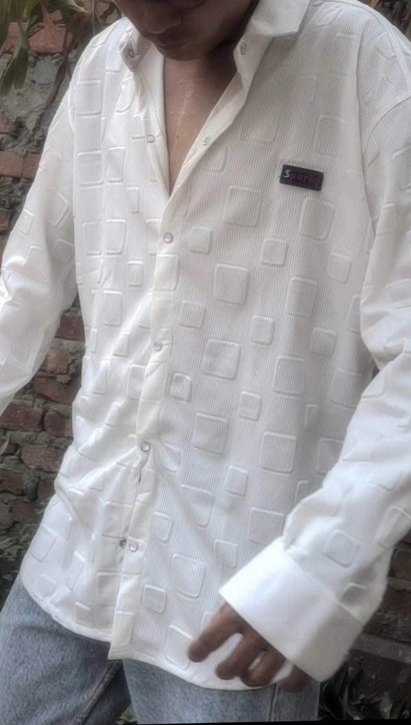 white linen (Partywear) shirts - White, L
