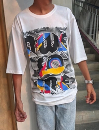 Aesthetic Baggy t-shirt  - White, XL
