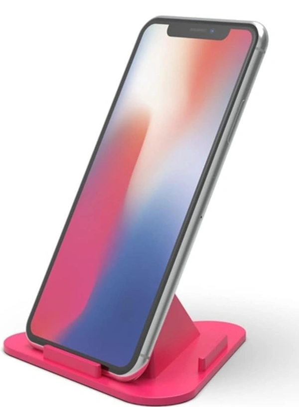 Portable Three-Sided Triangle Desktop Stand Mobile Paradise Universal Phone Pyramid Shape Holder Desktop Stand - Red