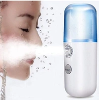 NightCare Mini Nano Mist Sprayer Sanitizer Handy Facial Steamer Face Moisturizing Sprayer Portable Sprayer for Watches Money Phone Sanitizer - White, 30ml