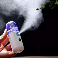 NightCare Mini Nano Mist Sprayer Sanitizer Handy Facial Steamer Face Moisturizing Sprayer Portable Sprayer for Watches Money Phone Sanitizer - White, 30ml