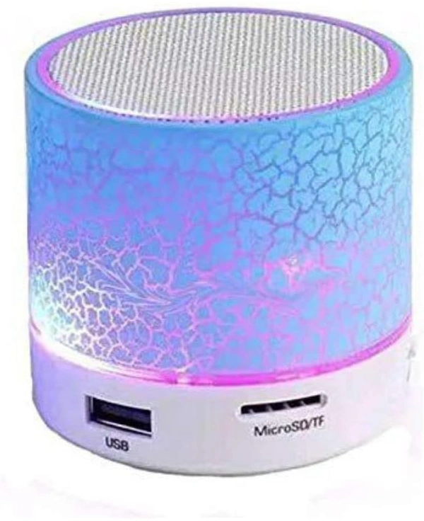 S10 Mini Portable Wireless Bluetooth Speaker with Smart LED Light, for MP3 Music Player,connectivity SD Card, All Smartphone, Multicolor