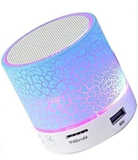 S10 Mini Portable Wireless Bluetooth Speaker with Smart LED Light, for MP3 Music Player,connectivity SD Card, All Smartphone, Multicolor