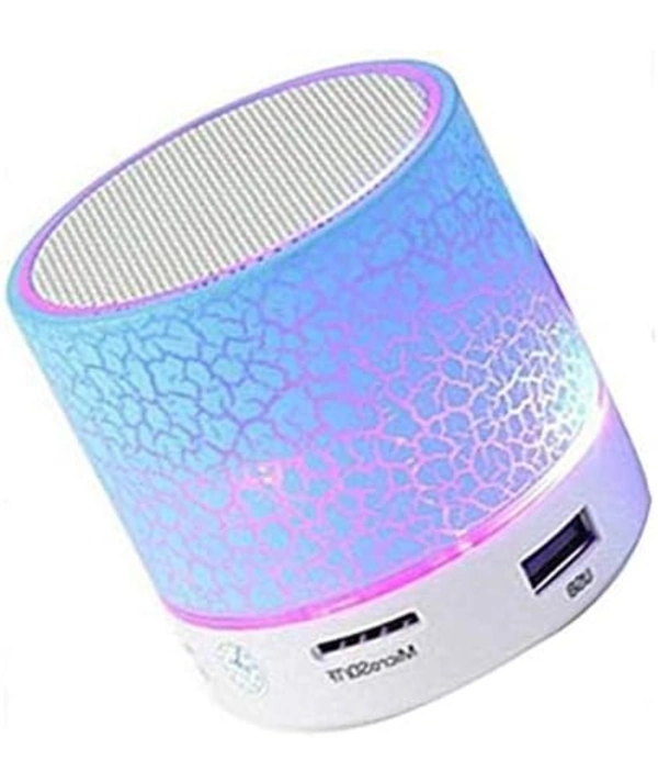 S10 Mini Portable Wireless Bluetooth Speaker with Smart LED Light, for MP3 Music Player,connectivity SD Card, All Smartphone, Multicolor