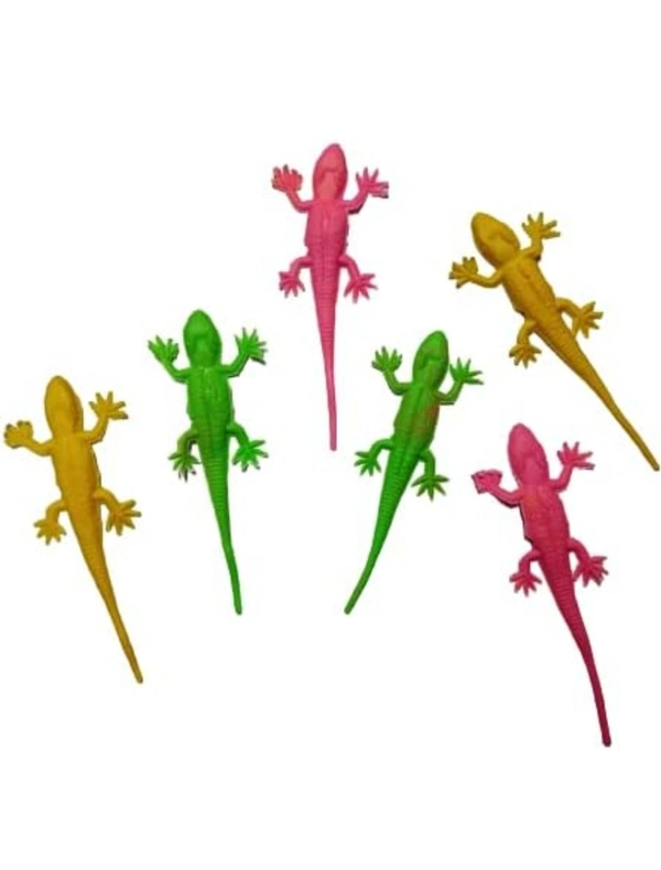  Colourfull (Pack Of 2 Pcs) Lizard Frank Toy Chipkali Fake Rubber Toy, Kid