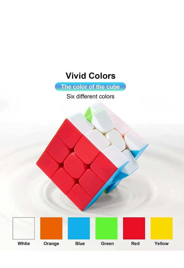 Toy Imagine Smart Activity Magical Cube 3X3X3 Easy|Brainstorming Puzzle Cube|and Smooth Rotation Colorful Cube High Speed Sticker-Less Puzzle Game, Multicolor(Age 6+ Years and Above)