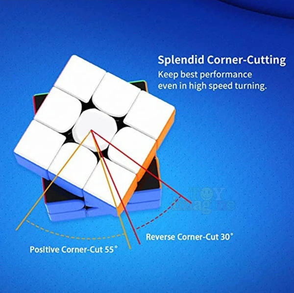 Toy Imagine Smart Activity Magical Cube 3X3X3 Easy|Brainstorming Puzzle Cube|and Smooth Rotation Colorful Cube High Speed Sticker-Less Puzzle Game, Multicolor(Age 6+ Years and Above)