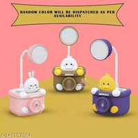 Cartoon Led Desk Lamp Pencil Sharpener Pig Animal with Pen Holder Desk Night Light for Children, Kids, Baby Room Décor Table Lamp (Multicolor, Cool White Light)